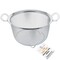 U.S. Kitchen Supply Stainless Steel Colander Strainer Basket - 3-Quart Colander with Resting Feet & Handles - Wide Rim Sieve, Stainless Steel Strainers and Colanders for Kitchen